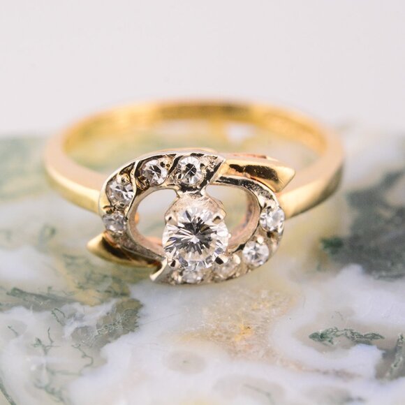 14K Vintage Dynasty Diamond Ring - Picture 8 of 9